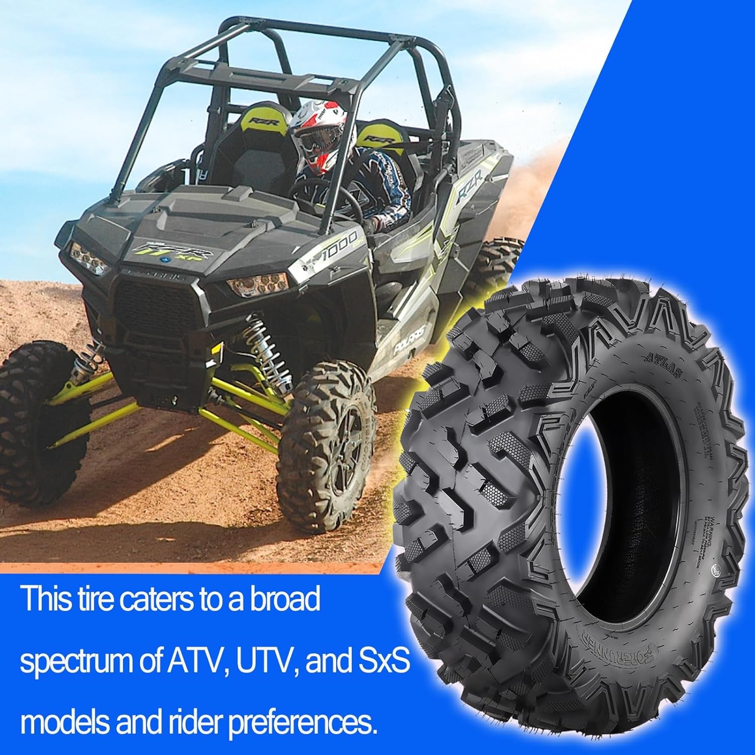 Set of 2  ATV UTV All-Terrain Tires 29X11X14 6PR, Radial Construction Non-Directional Tread Patterni - PAIR of 2 UTV Tires for 14 Inch Rims (At29X11-14 6PR)