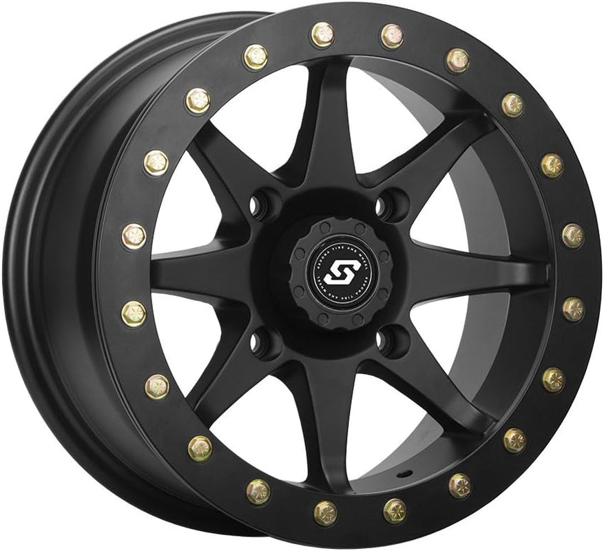 Storm Beadlock ATV Wheels/Rims Black 14" Polaris Sportsman/Rzr/Ranger
