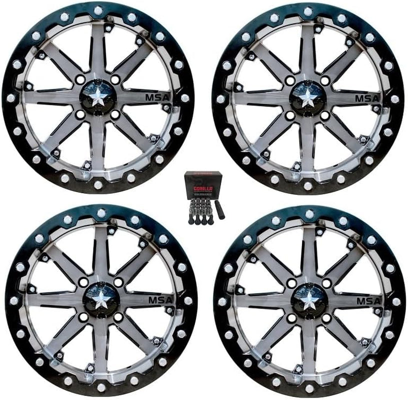 MSA M21 Lok UTV Wheels/Rims Gunmetal 14" Teryx Mule