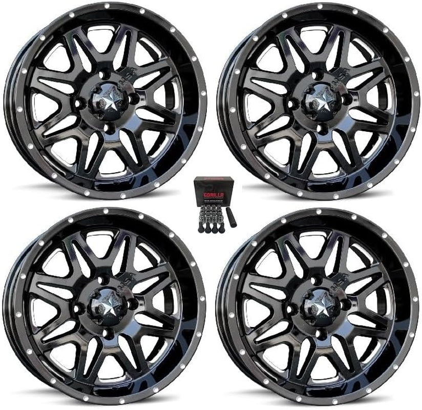 MSA M26 Vibe UTV Wheels/Rims Black Mill 16" Teryx Mule