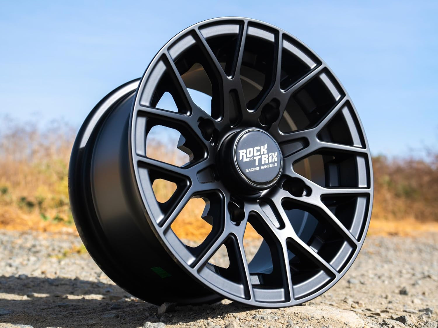 RT104 12In ATV Wheels 4X110 12X7 5+2 Offset, Includes M10X1.25 Lug Nuts, Compatible with Honda Kawasaki Yamaha Rubicon Rincon Brute Force Kodiak Grizzly Rhino IRS 4/110 UTV Rims (Set of 4)