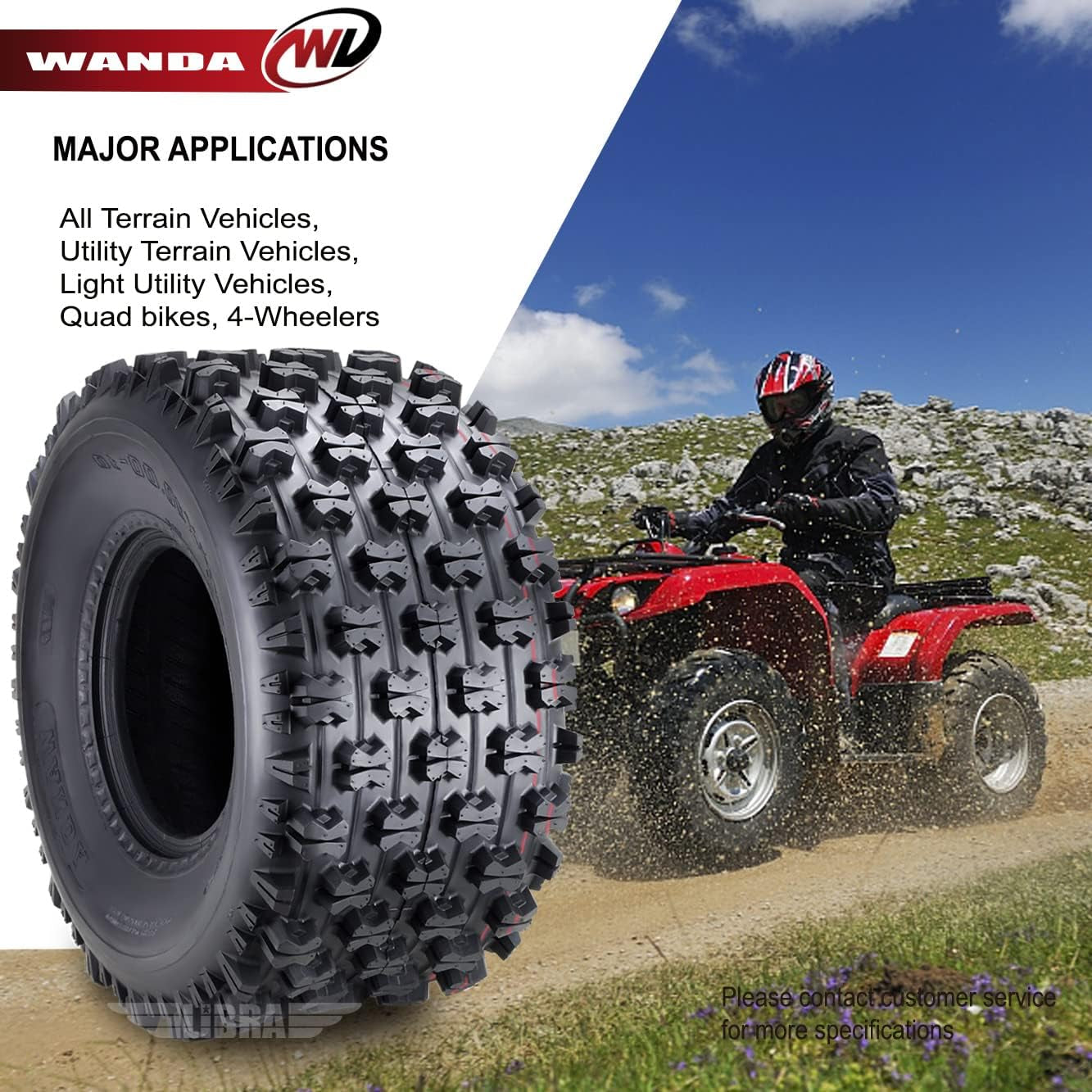 Set of 4 Sport ATV Tires 21X8-9 Front & 22X10-10 Rear /4PR GNCC Race Tires