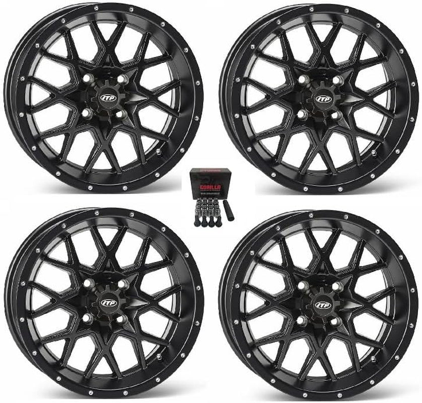 Hurricane UTV Wheels/Rims Matte Black 16" Viking Wolverine YXZ1000R
