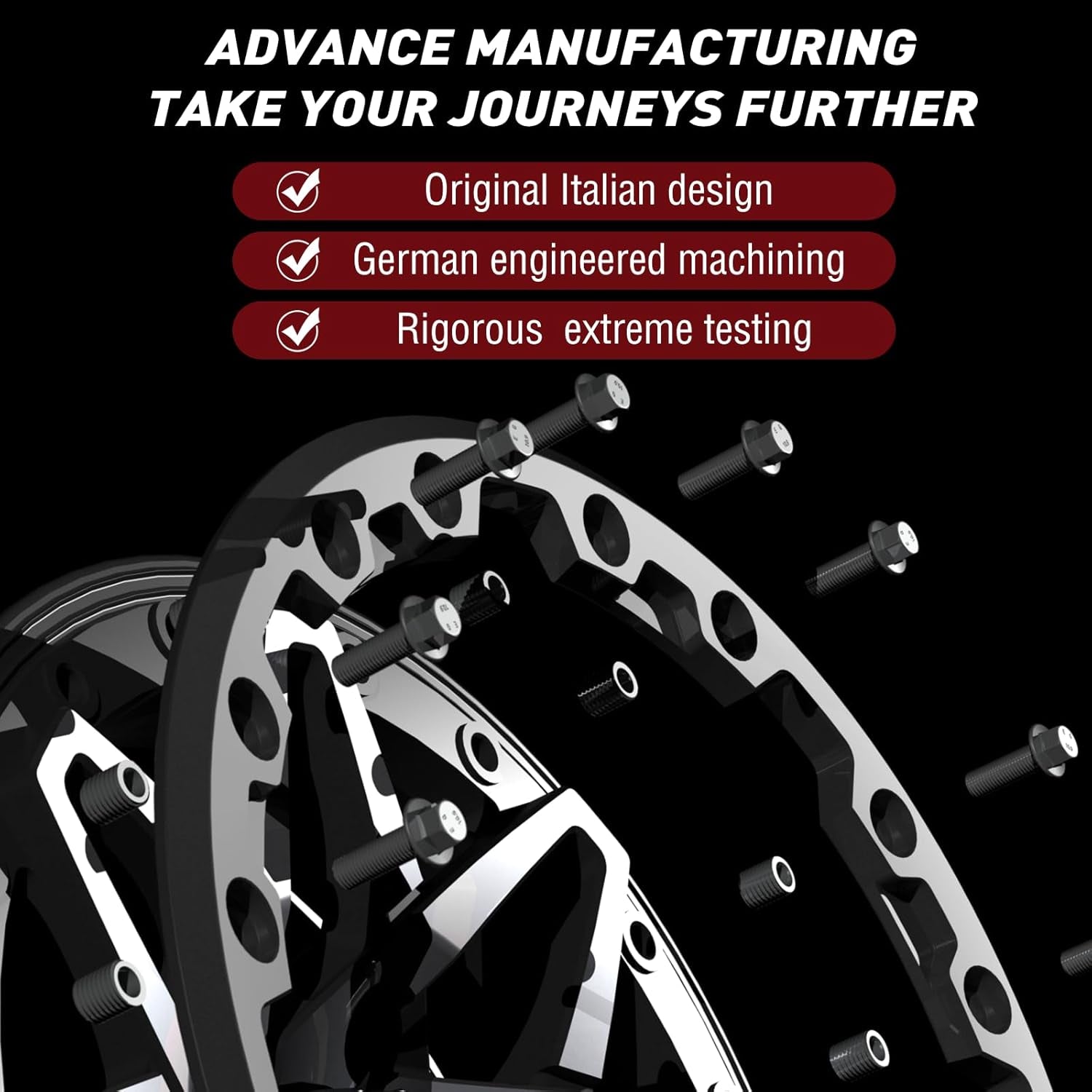 Wheels BT-08 Blade UTV ATV Wheel Satin Black Rims and Gunmetal Gray Beadlock 15X7, 4X156 Bolt Pattern, 5+2 Offset, Compatible with Polaris RZR 1000 Xp/Ranger XP 900/1000